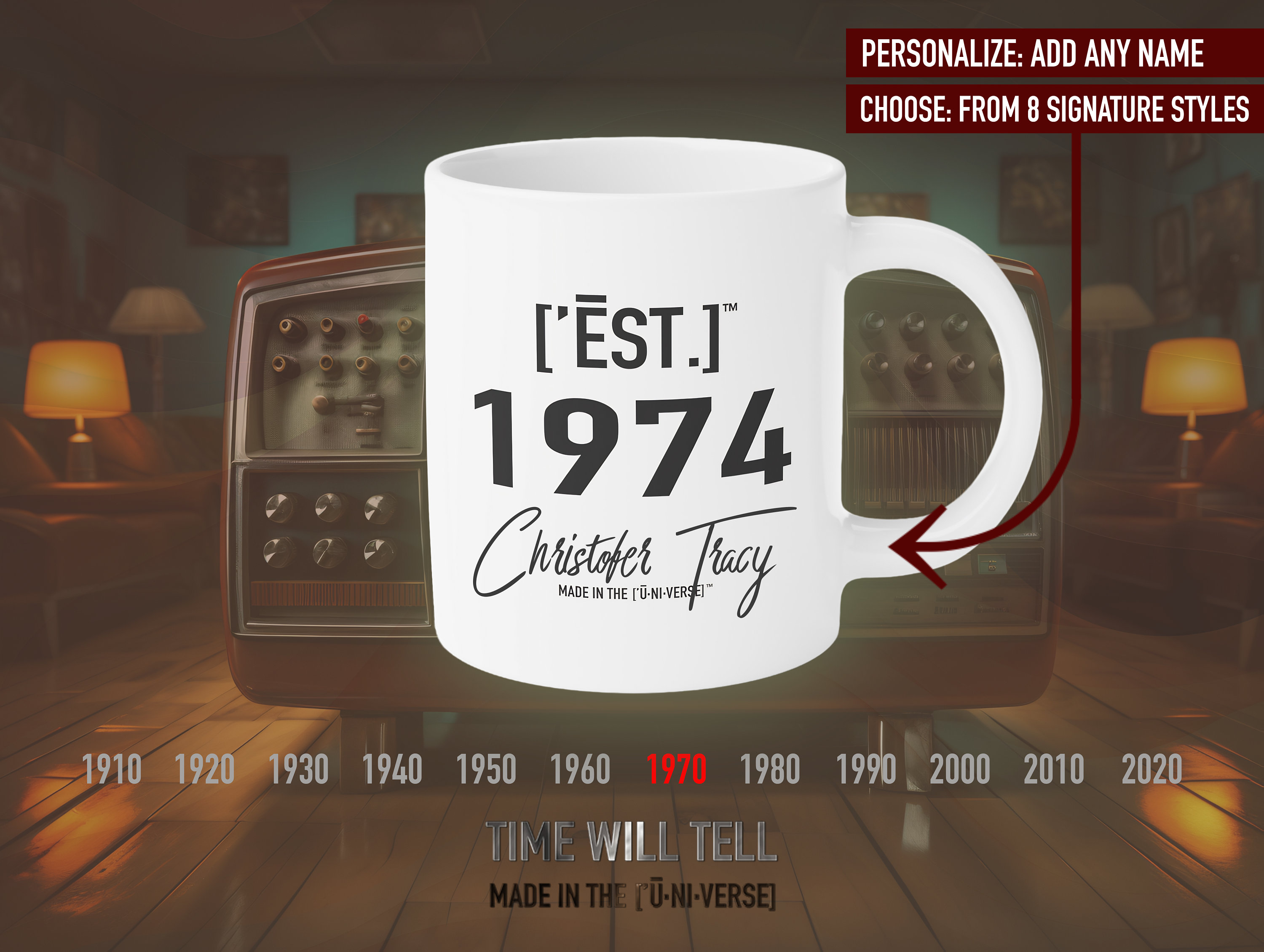 Leonardo DiCaprio Kiss Kaffeetasse + Untersetzer – 325 Ml Keramik, Spülmaschinenfest, Mit Foto-Design
