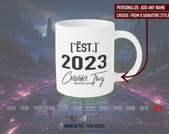 Personalized Year Mug: Custom 2023 Birthday Gift