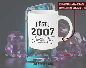 Personalized 2007 Coffee Mug: Custom Classic Design Tea Cup