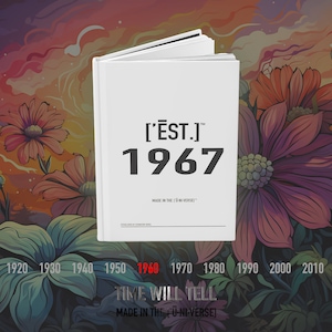 Personalized Diary 1967, Custom Summer of Love Journal, Est. 1967 Birthday Notebook - [&#39;ĒST]™ by HŪMN