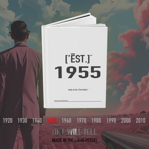 Diario personalizzato 1955, Diario annuale personalizzato, stima. Libro dei ricordi del compleanno del 1955 - ['ĒST]™ di HŪMN
