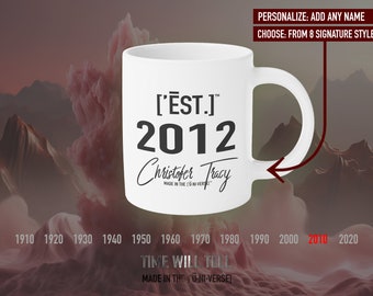 Personalized 2012 Milestone Mug: Custom Year Coffee Cup