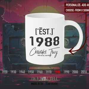 Personalized 1988 Mug: Nostalgic Coffee Cup, Special Event Gift