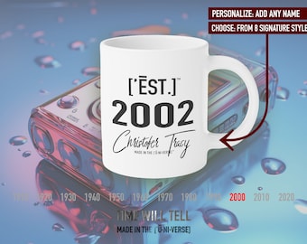 Personalized 2002 Mug: Nostalgic Y2K Coffee Cup
