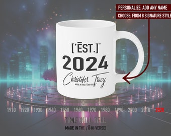 Personalized 2024 Mug: Custom Anniversary Coffee Cup