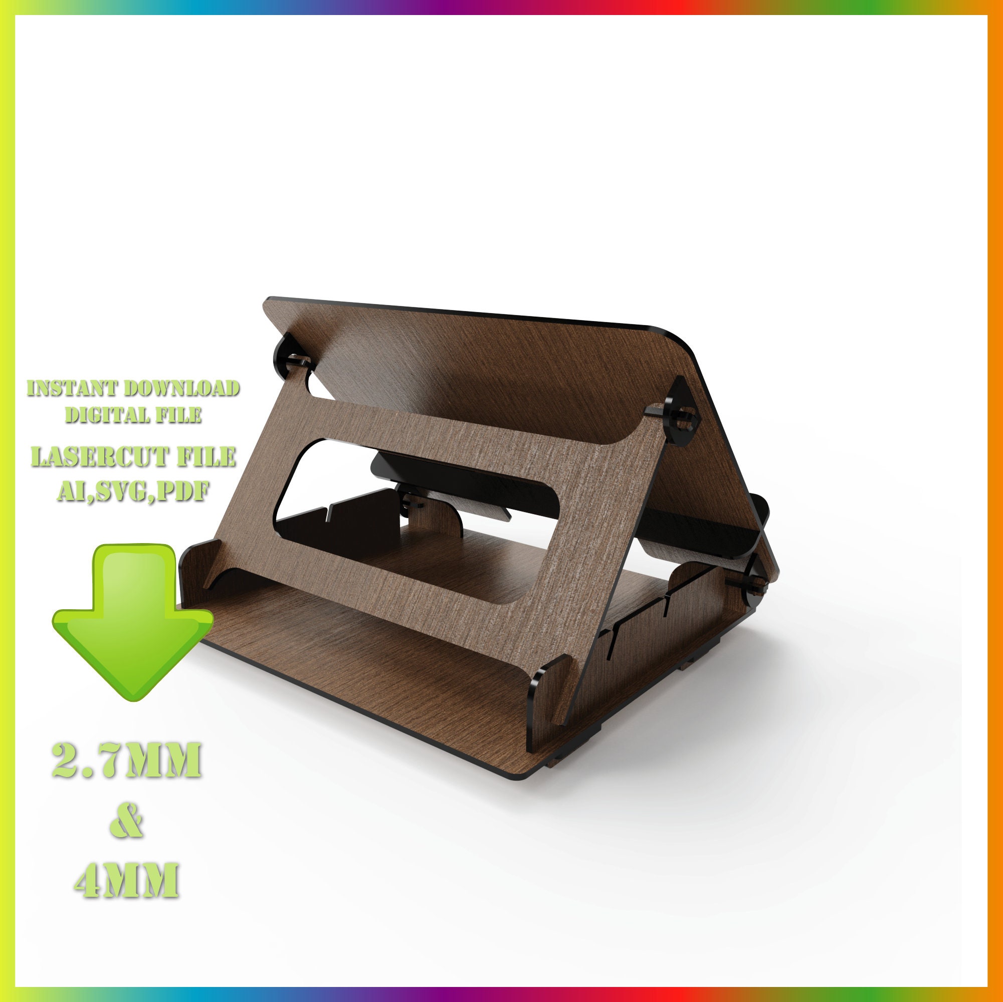 Tablet Stand, Tablet Holder, Laser Cut Tablet Stand, Laser Cut Files, Digital Download Etsy