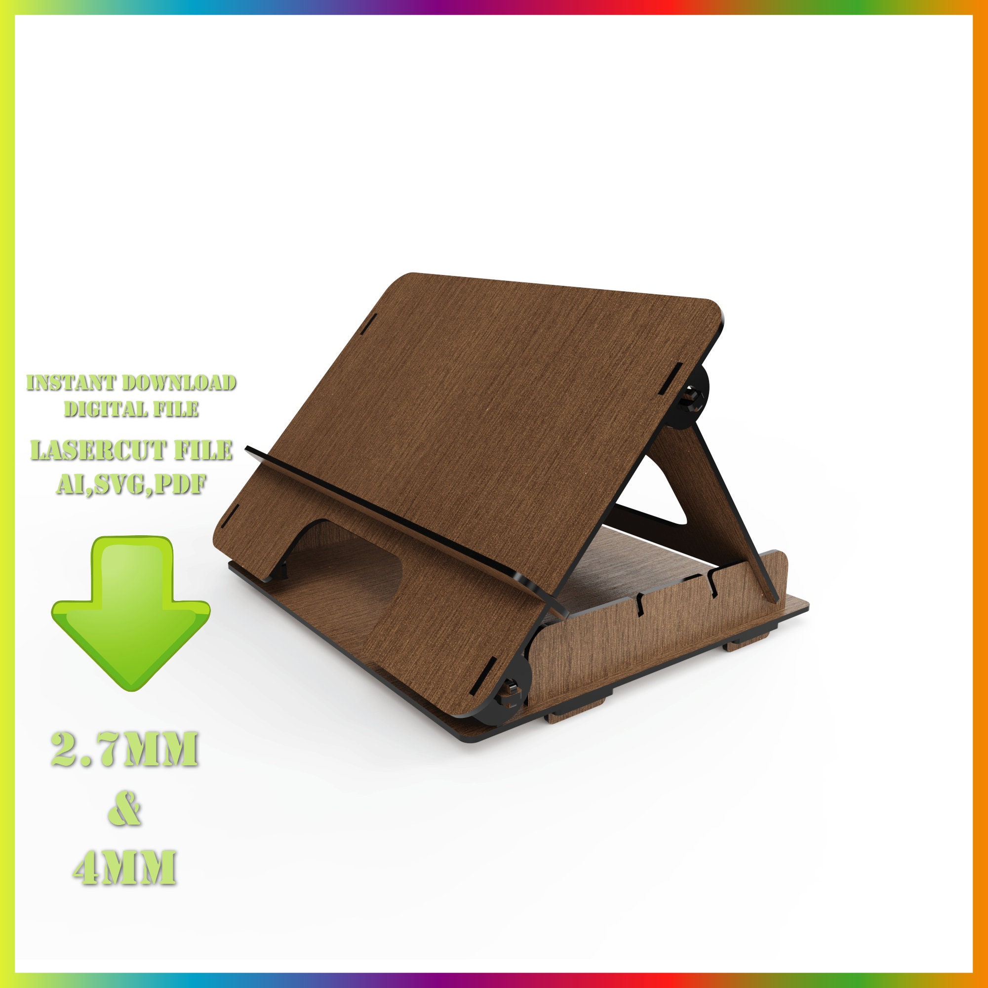 Tablet Stand, Tablet Holder, Laser Cut Tablet Stand, Laser Cut Files, Digital Download Etsy