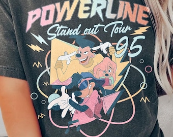 Retro Goofy Movie Shirt, Max Goofy Roxanne Powerline Shirt, Stand Out World Tour Shirt, Goofy Movie Shirt, Family Trip