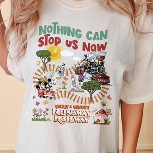 Retro Mickey And Friends Runaway Railway Shirt, Nothing Can Stop Us Now Tee, Disney Mickey Rideshirt, WDW Magic Kingdom Family Trip Tee