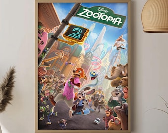 Disney Nick Judy Gary Zootopia 2 Poster, Disney Zootopia 2 Poster Gift, Nick And Judy Zootopia 2 Lovers Poster, Rabbit & Fox Poster