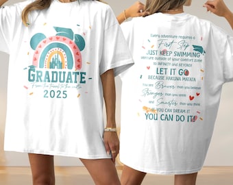 Camiseta de graduación Mickey Head 2025 "From The Tassel To Castle", camiseta de graduación para estudiantes de último año, camiseta Mickey Class Of 2025, camiseta Mickey Grad Squad