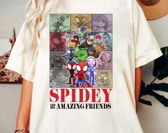 Chemise Disney de l'époque araignée et ses incroyables amis, fabriquez votre propre sweat-shirt super-héros, assortiment de famille fête d'anniversaire araignée, t-shirt super héros RE