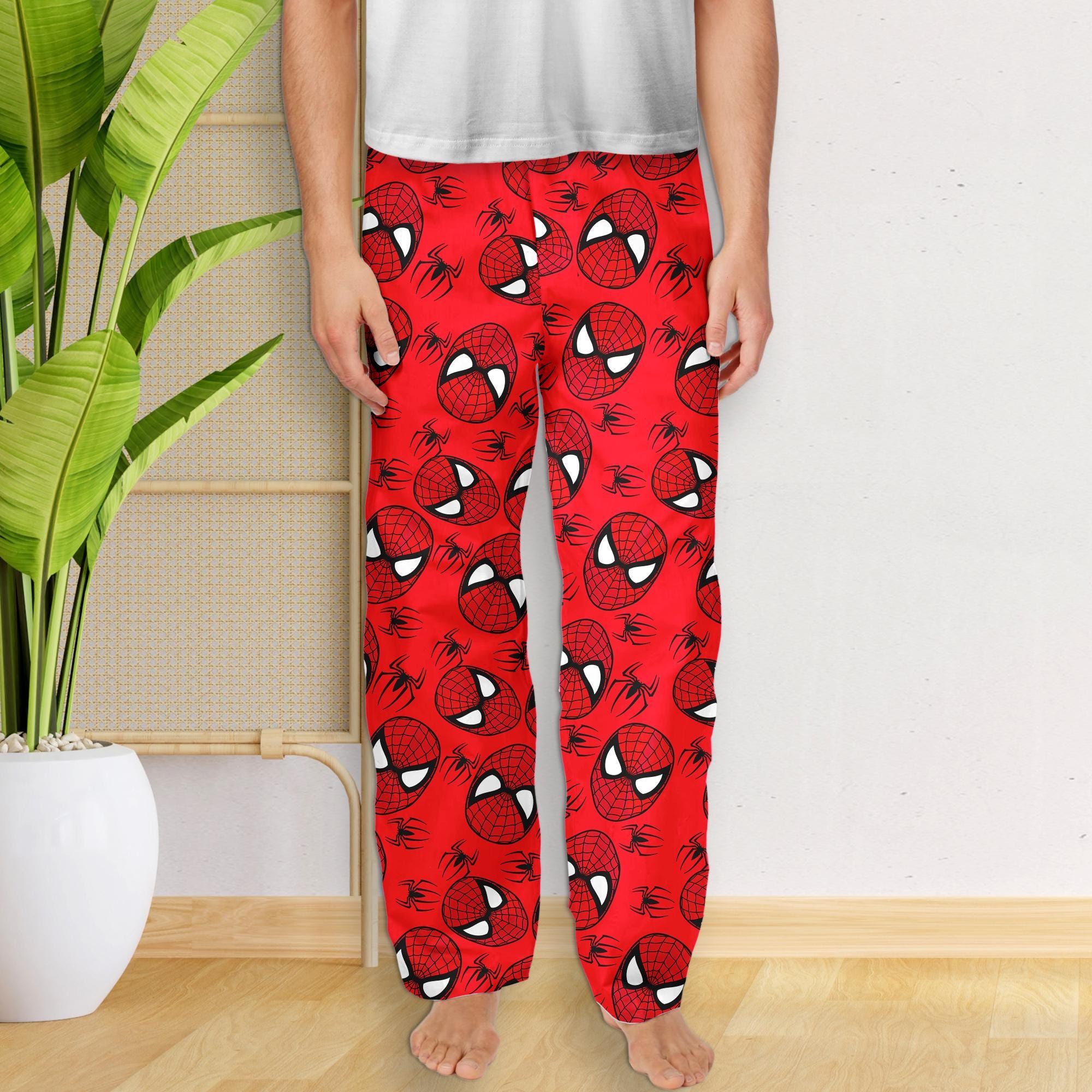 Marvel Spiderman Pajama Pants For Adults Spider-Man And Venom