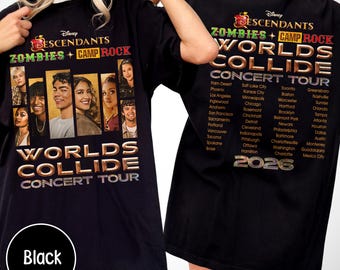 Disney Descendants Zombies Camp Rock Worlds Collide Concert Tour Shirt,  Disney Music Festival 2026 Shirt, Descendants Zombies Camp Rock Tee