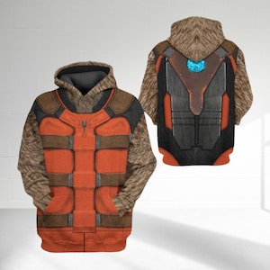 Guardian Of The Galaxy Costume Hoodie, Rocket Raccoon Cosplay Costume Sweatshirt, Halloween 3D Cosplay Outfit, Movie All Over Print Clothing