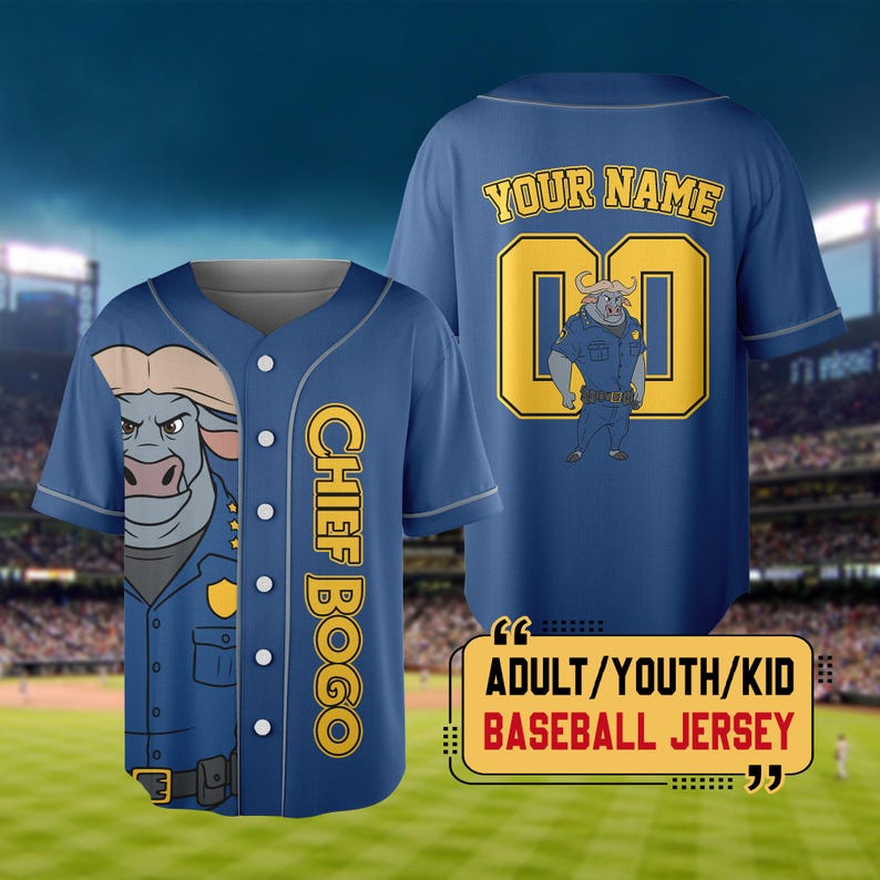 Personalized Disney Zootopia Characters Baseball Jersey, Custom Judy Hopps Nick Wilde Jerseys, Zootopia Baseball Team Outfit, Disney Shirts bild 7