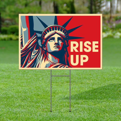 Protest Yard Sign, Anti Trump Yard Sign, Resistance Nope To Fascism Sign, Political Activist Home Decor, Rally Sign, Protest Yard Sign