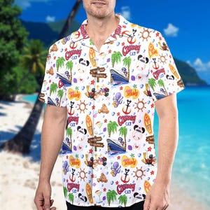 Disney Mickey And Friends Dad Hawaiian Shirt, Disneyworld Button Up, Disney Family Trip 2025 Hawaiian Shirt, Disney Cruise Beach Shirt