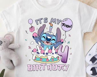 Custom It's My Birthday Stitch Shirt, Stitch Birthday Sweatshirt, Disneyland Birthday Trip T-Shirt, Birthday Party Tee, Lilo & Stitch Tee