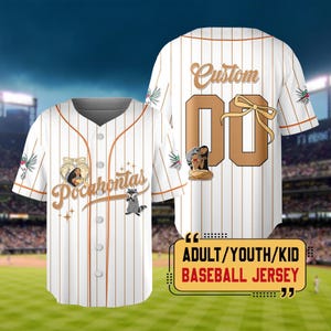 Personalized Disneyland Pocahontas Baseball Jersey, Custom Pocahontas Jersey For Kids, Youth, Adult, Disney Pocahontas Matching Jersey