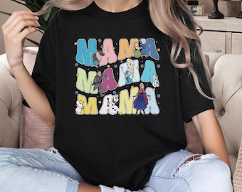 Mama Frozen Shirt, Princess Mom Shirt, Mother Day Shirt, Vacation Shirt, Frozen Elsa Shirt, Frozen Olaf Shirt, Mama Princess Shirt