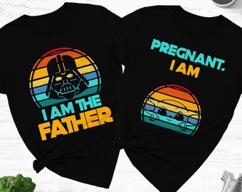Pregnant I Am And I Am The Father Shirt, New Dad Shirt, First Father's Day T-Shirt, Pregnancy Announcement Tee, New Dad And Mom Matching Set