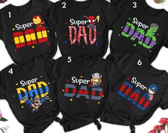 Spiderman Iron Man Super Dad Shirt, Superhero Matching Father Shirt, Captain America Daddy Shirt, Fathers Day Shirt, New Dad Shirt