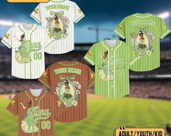 Custom Tiana Princess And The Frog Baseball Jersey, Custom Kid Youth Adult Wdw Baseball, Gift For Baseball Fan, Wdw Princess Trip Tee