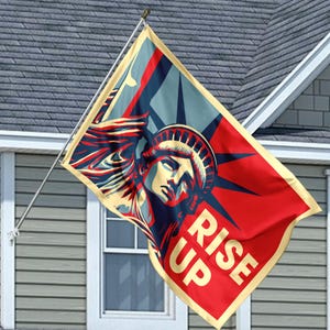 Protest House Flag, Anti Trump House Flag, Resistance Nope To Fascism Flag, Political Activist Home Flag, Rally Flag, Protest Yard Flag