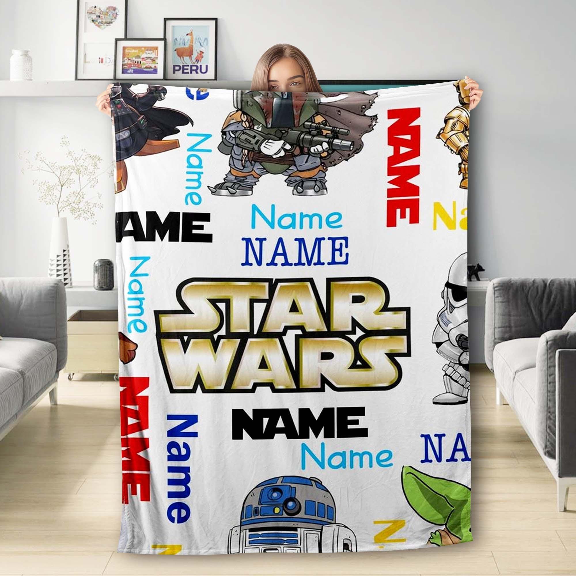 Discover Personalized Space War Plush Fleece Blanket, Galaxy Sci-Fi Characters Blanket, Home Decor, Birthday Christmas Gift, Gift For Kid