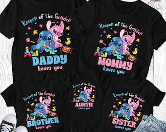 Camiseta de Keeper Of The Gender Matching, camiseta de revelación de género, regalos para la familia, camiseta familiar para niño o niña, camiseta grupal para baby shower Loves You