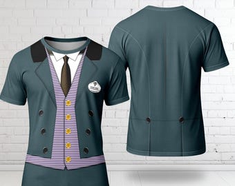 Haunted Mansion Men Butler 3D Shirt, Haunted Halloween Costume For Family Group T shirt, Horror Movie Shirt, Halloween Horror Cosplay