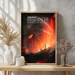 Star Wars Episode III Revenge of the Sith Poster, Star Wars Wall Art, Perfect Gift for Star Wars Fans, May The Fourth Poster Gift