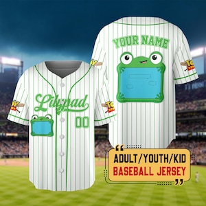 Personalized Wdw Toy Story 5 Characters Baseball Jersey, Custom Woody Buzz Lightyear Lilypad Shirts, Toy Story Baseball Team Outfit Bild 3