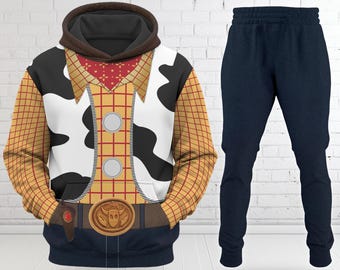 Woody Cowboy 3D Adult T-shirt Hoodie, Toy Story Cosplay Costume Hoodie, Woody Toy Story Halloween Costume Shirt, Cartoon Hoodie
