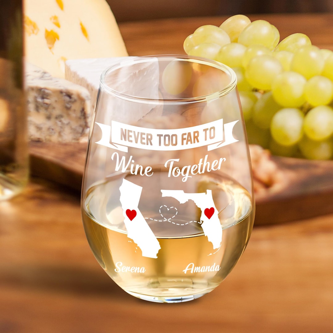 Never Too Far To Drink Together - Family Personalized Custom Whiskey Glass - Gift For Family Members main image 0