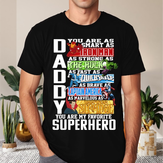 Mens Dad's Birthday Captain Dad Superhero T-Shirt Mens Dad's Birthday Captain Dad Superhero T-Shirt