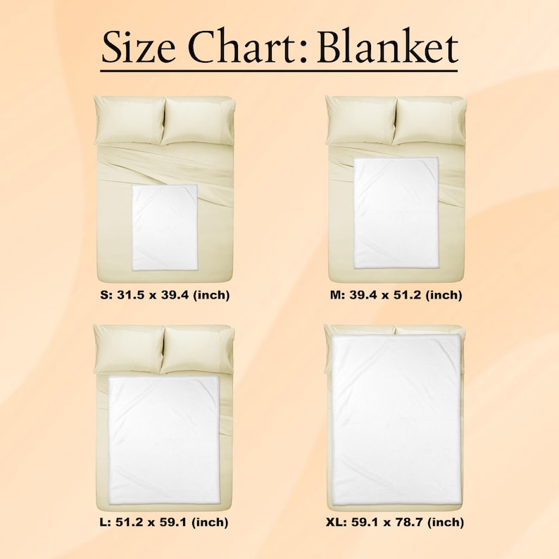 the size chart of a bed with four pillows
