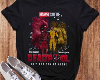 Red And Yellow Hero Movie Friends T-Shirt, He’s Not Coming Alone Shirt, Superhero Shirt, Funny Action Movie Shirt, Gift For Men Women Kid