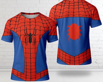 Spider Costume Men 3D T-Shirt, Spider Hero Halloween Party Shirt, Spider Suit Cosplay, Superhero Lover Halloween Group Matching Tee