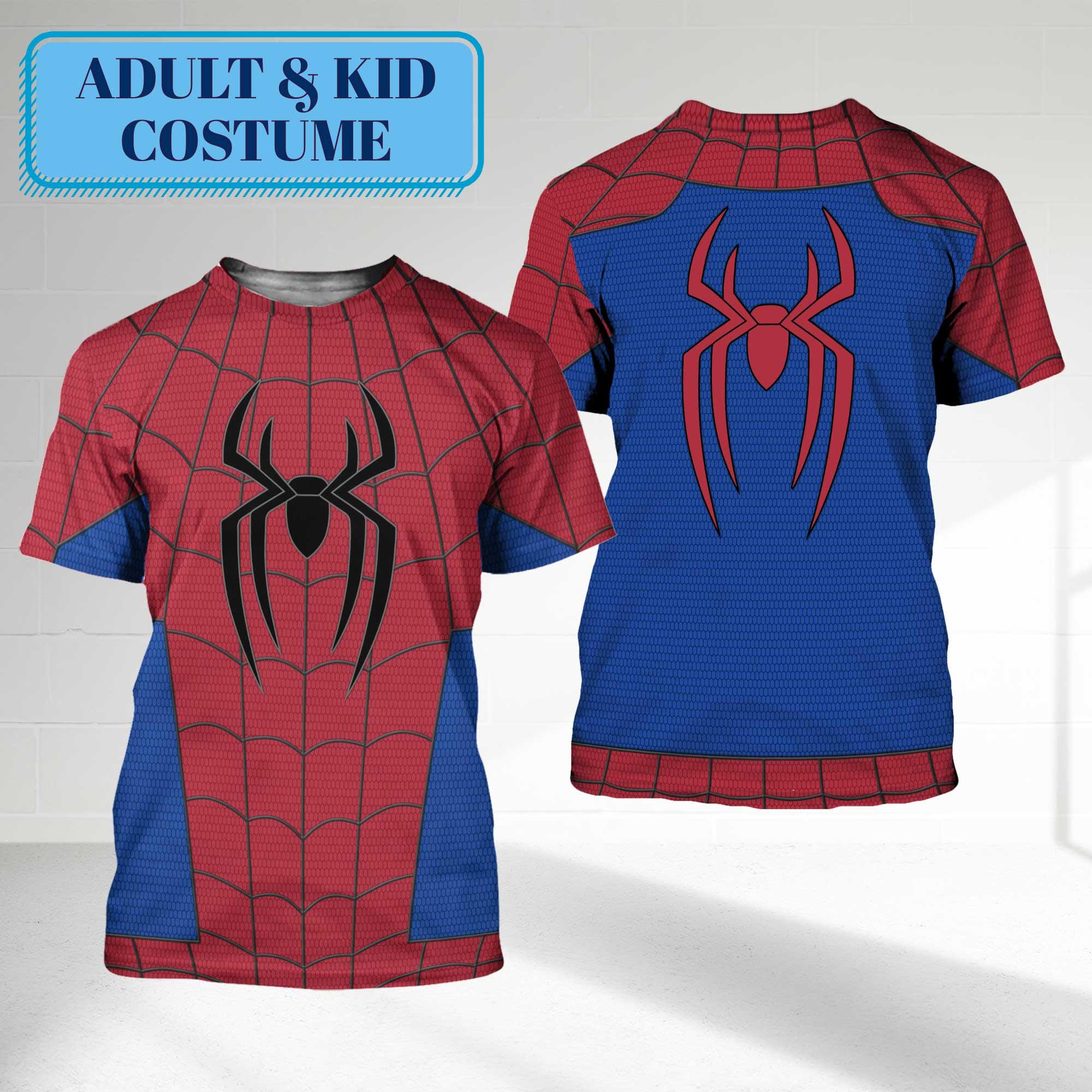 Discover Marvel Spider-Man Halloween Costume 3D Shirt, Spider Man Inspired Suit Cosplay Shirt, Spider Man Brand New Day All Over Print Shirt