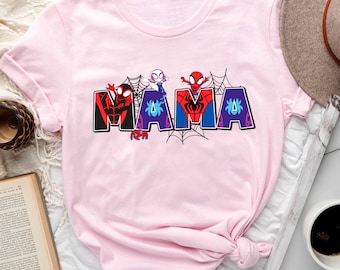 Camiseta personalizada de Spider Mama Hero Squad, sudadera personalizada con temática animada de Spider Mom, regalo del Día de la Madre para mamá, abuela, abuela, RE