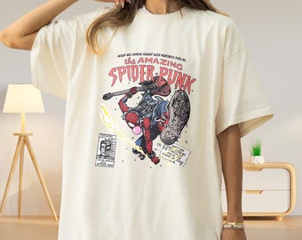 The Amazing Spider Punk Shirt, Spider Punk Lovers Gift, Spider Man Series Shirt, Spider Verse Sweatshirt, Spider Superhero Movie Tee