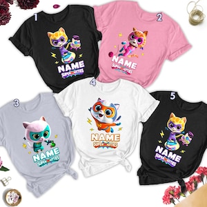 Personalized Name Super Kitties T-Shirt, Custom Name SuperKitties Kids Tee, Trending Super Kitties Birthday Tee, Best Birthday Trip Shirt