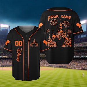 Custom Disney Castle Shirt, Personalized Halloween Disneyland Trip Baseball Jersey Team Matching, Disney Jersey, Kids Gift, Halloween Shirt