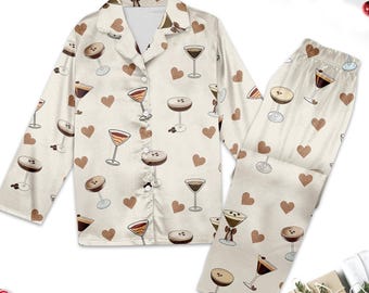 Trending Espresso Martini Pajamas Set, Espresso Martini Pajamas, Espresso Martini Pajamas Gifts, Espresso Martini Pajamas Set Gifts