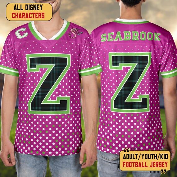 Zed Necrodopolis Football Jersey Costume Shirt, Wdw Zed Zombies 3