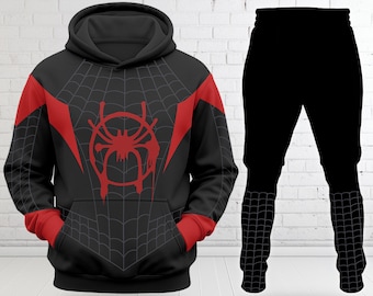Miles Morales Master Cosplay Halloween Hoodie, Halloween Costume For Family Group T Shirt, Spiderman Fictional Costume Movie Fan Gift