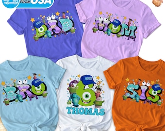 Personalized Monsters Birthday Shirt, Monsters Family Matching Shirts, Birthday Trip Shirt, Monsters Birthday Boy Party Tee