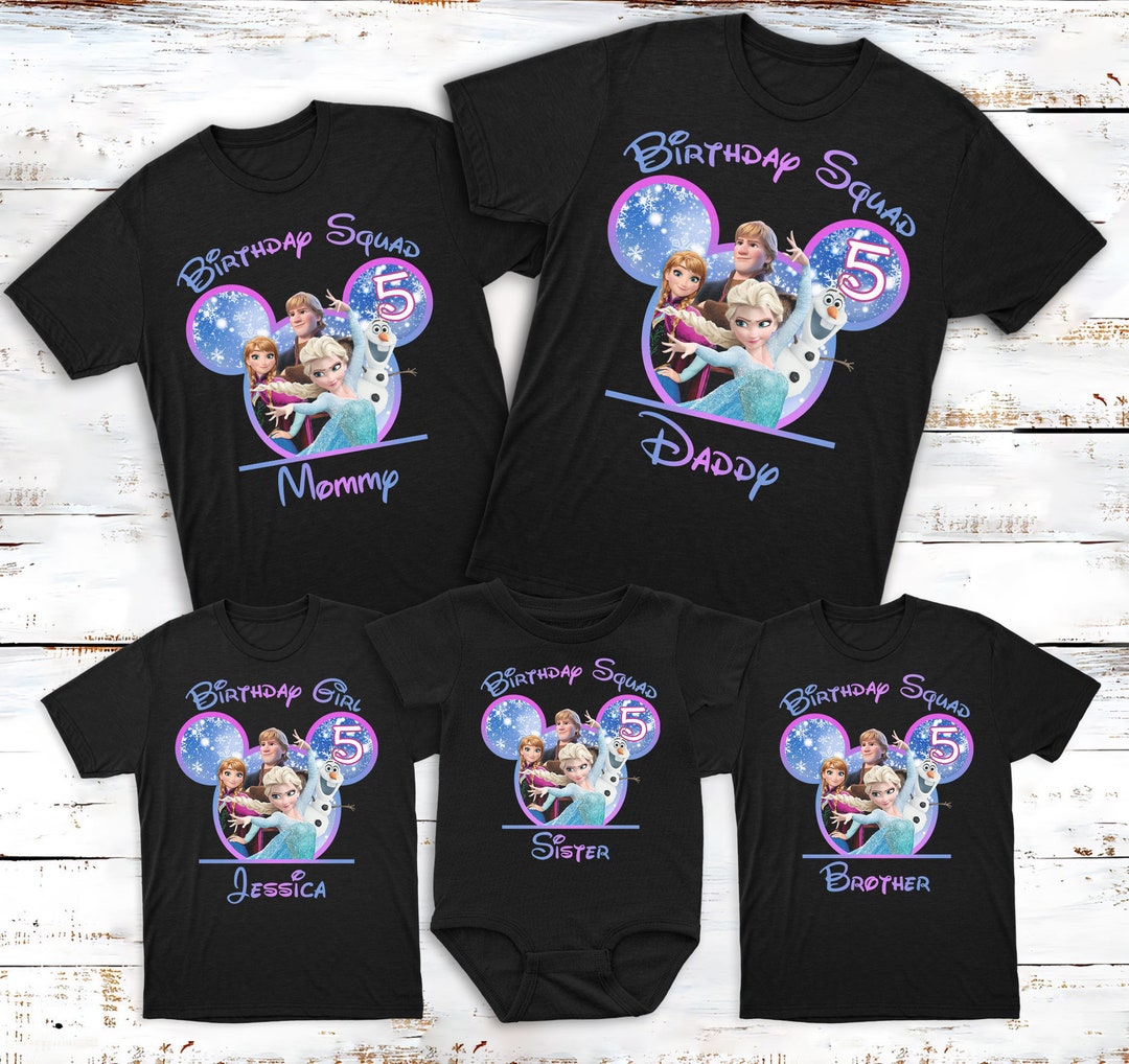 Personalized Winter Princess Birthday Shirt, Custom Ice Family Party ...